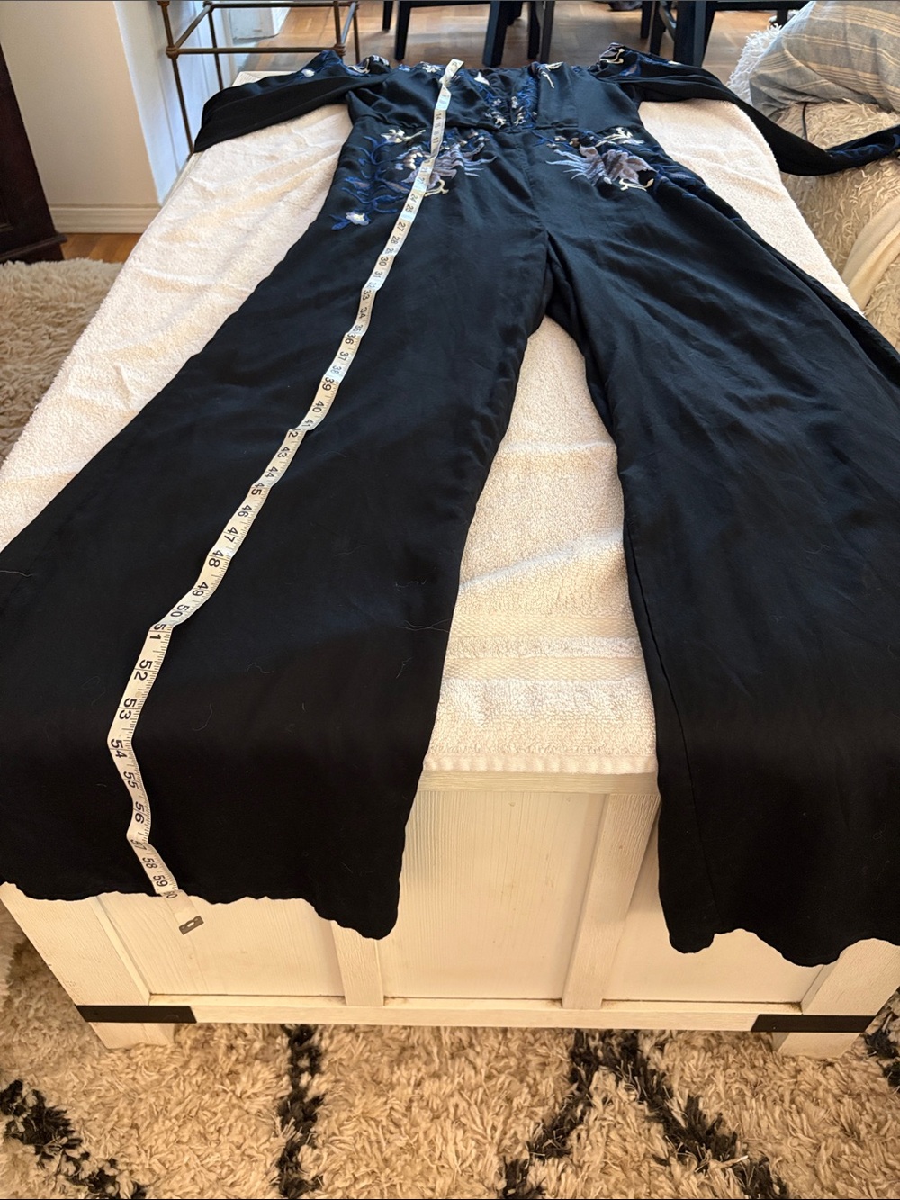 Free People Gypsy Rose 70’s inspired Wide Leg Jumpsuit. Size 8 - Picture 8 of 16